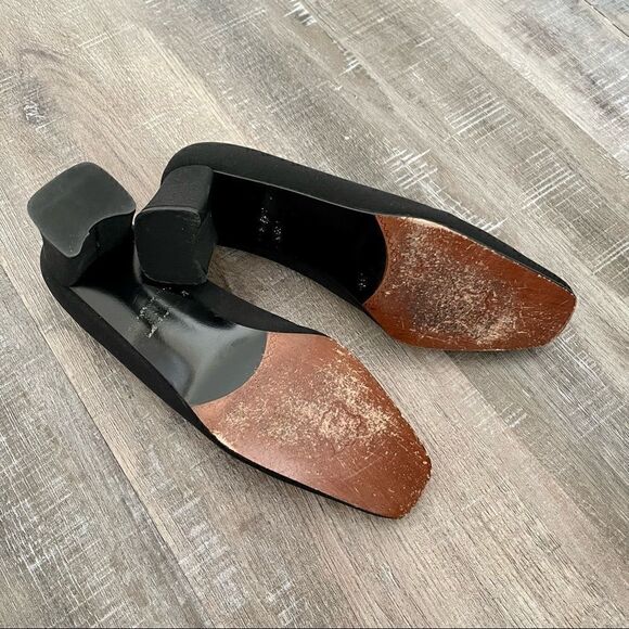 Vintage STUART WEITZMAN black fabric heels - Picture 5 of 5